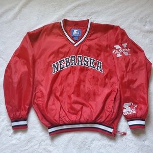 VTG Nebraska Starter Windbreaker/Jacket Mens Large